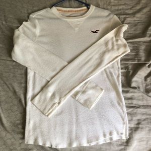 Hollister creme long sleeve thermal men’s small